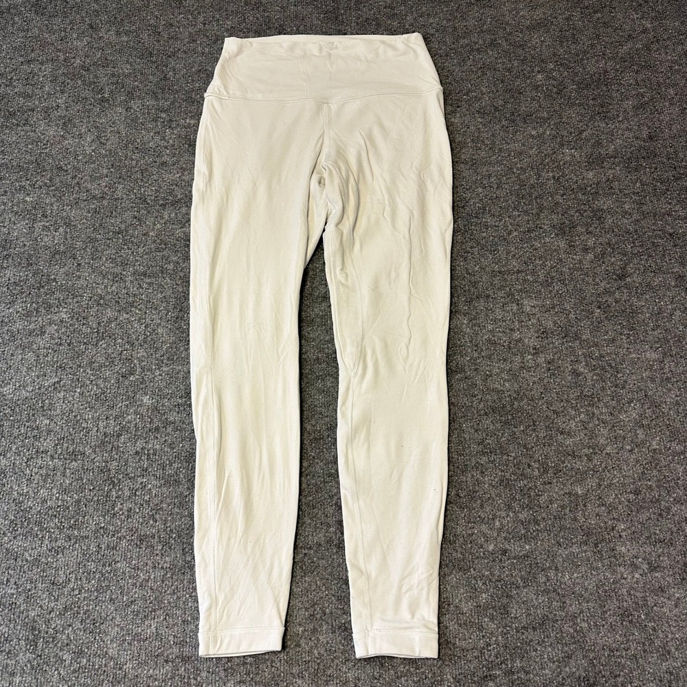 Lululemon Leggings Womens Size 8 White Align High Rise Nulu Yoga Pants Good